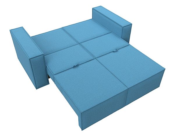 Диван прямой Куба мини Рогожка голубой - Вид 10
