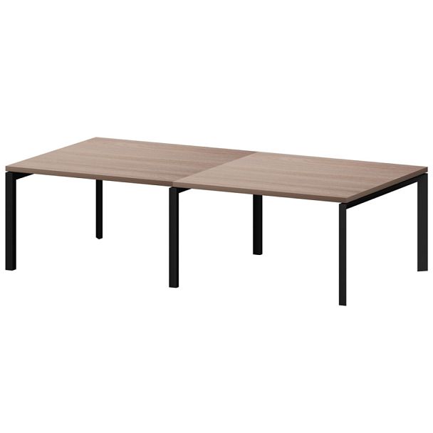 Стол переговорный на металлокаркасе КТМ-28.14.38 Темный шимо 2800x1400x750 Акцент - Вид 1