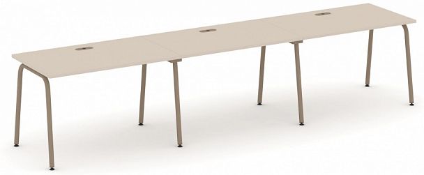 Рабочая станция на 3 места "ESTETICA" ES.RS-3.2-LK Капучино - Вид 1