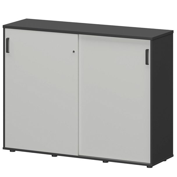 Тумба-купе СМТ-15.11К Тип1 Графит/Белый 1496x444x1150 Смарт - Вид 1