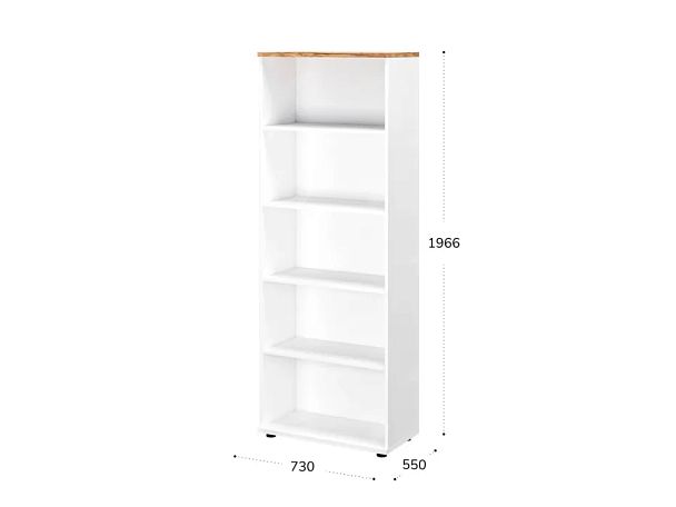 TANDEM RTD052-73U-ME Стеллаж ун-й 730х550х1966 Таксония медовая/Белый - Вид 2