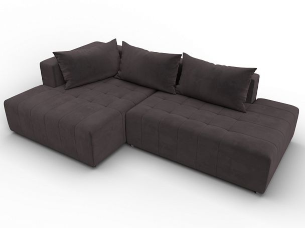 Диван угловой Лига-103 НПБ угол левый Велюр коричневый - Вид 6