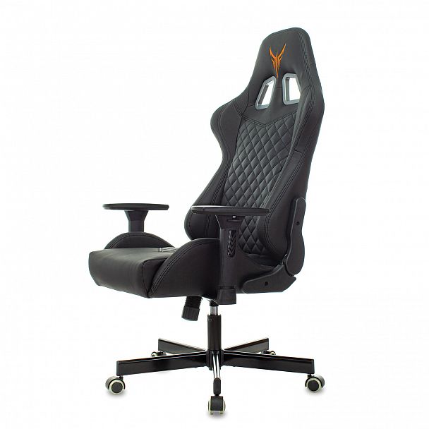 Кресло компьютерное Knight ARMOR, 2 подушки, экокожа премиум, черное, 1628888 - Вид 17