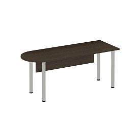 Стол полукруглый хромированные опоры МХ с экраном ДСП Формула МХ ФР 2113 венге темный - Фото предпросмотра