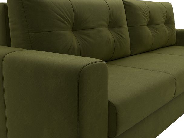 Прямой диван Лига-031 Микровельвет зеленый - Вид 3