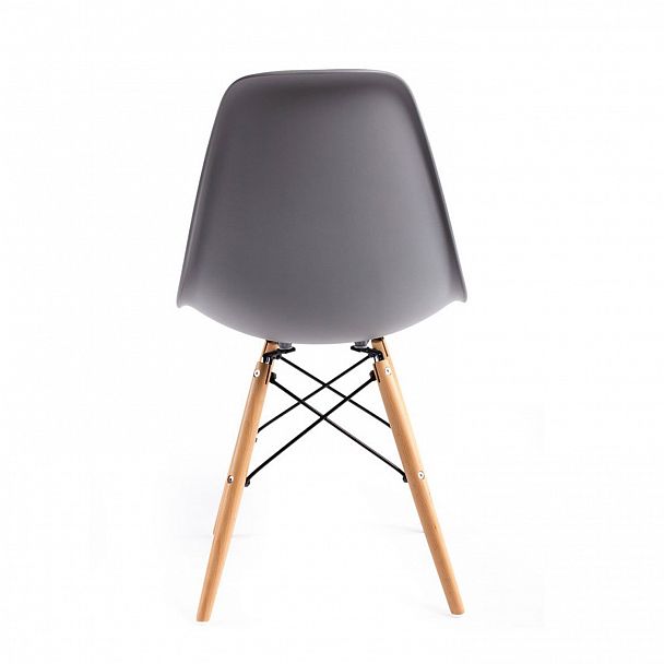 Стулья BRABIX "Eames CF-010", КОМПЛЕКТ 4 шт., пластик серый, опоры дерево/металл, 532632, 2033A - Вид 10
