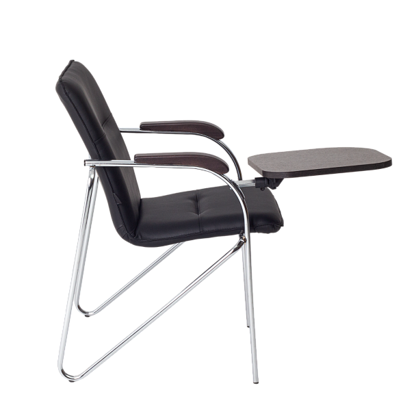 Стул-кресло офисное Самба с пюпитром, кожзам Galaxy black, каркас гальваника - Вид 8