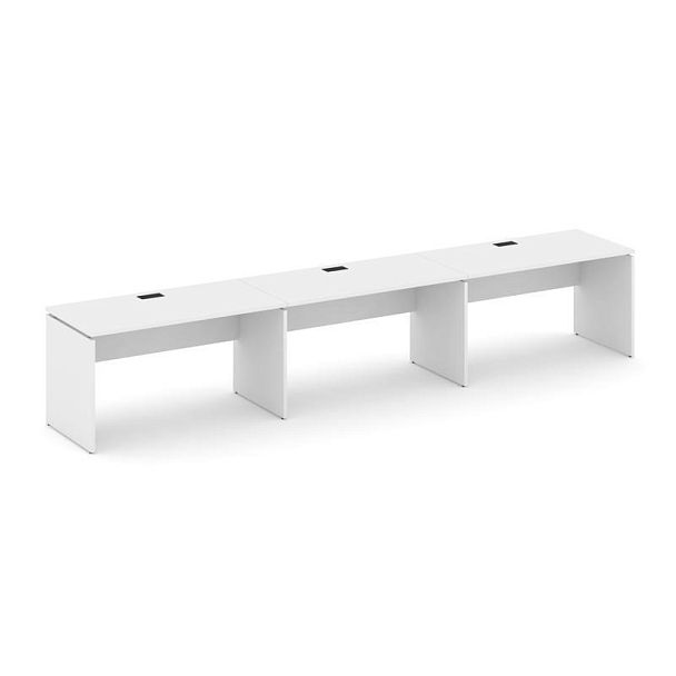 Стайл Проджект Рабочая станция 1 сторон. SN-D.ORS-032 Белый/Черная Заглушка 3540*600*750 - Вид 1