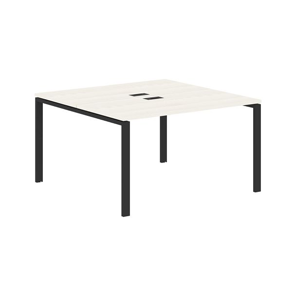 Стол 2-х местный EUWST 1313 Ясень Траун/Черный 1360х1346х750 EDIS - Вид 1