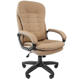 Кресло CHAIRMAN 795LT, экокожа, бежевый - Фото предпросмотра