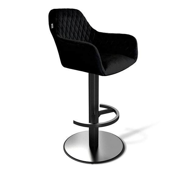 Стул барный Sheffilton SHT-ST38/S137 ночное затмение/стальной/черный муар - Вид 2