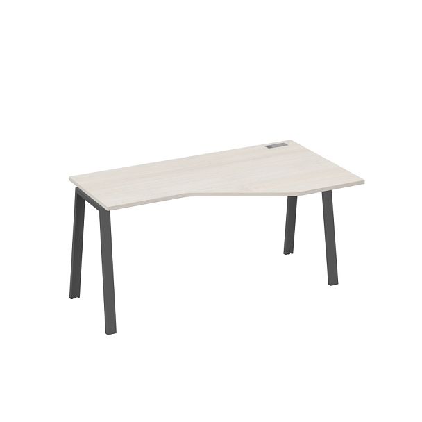 Стол эргономичный правый "Техно" на металлокаркасе TRE A4 А4 Б3 056 БП дуб / металлокаркас антрацит - Вид 1