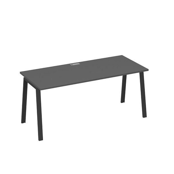 Стол письменный на металлокаркасе TRE A4 А4 Б3 016 БП антрацит премиум / металлокаркас антрацит - Вид 1