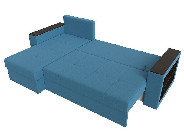 Диван угловой Дубай Лайт левый угол Рогожка голубой - Вид 8