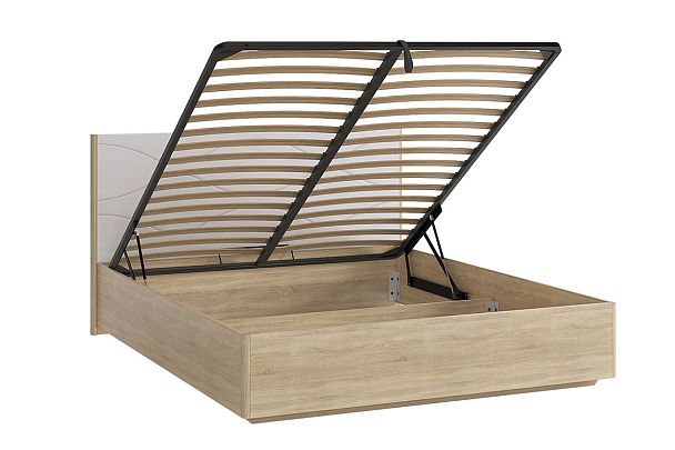 Зара Кровать с подъемным механизмом Люкс 160х200 см SMZ-08.1623 дуб сонома/белый - Вид 2