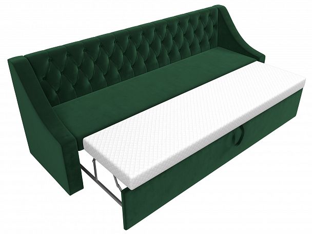 Кухонный прямой диван Мерлин (полностью велюр зеленый) - Вид 6