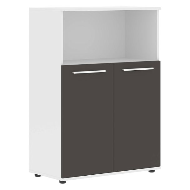 Шкаф средний широкий EMCS 85.3 Мокко/Белый/Белый 852х430х1199 EDIS - Вид 1