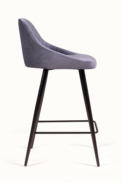 Стул полубарный Douglas ромб, бархат серый 27 - Вид 3