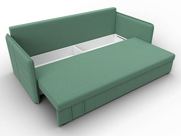 Диван прямой Слим Рогожка зеленый - Вид 7