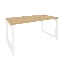 Onix Direct Стол рабочий руководителя на О-образном м/к O.MO-SRR-4.8 Тиквуд светлый/Белый металл 1580*800*750 - Фото предпросмотра
