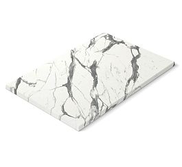 Столешница Sheffilton SHT-TT46 120/80 белый мрамор - Фото предпросмотра