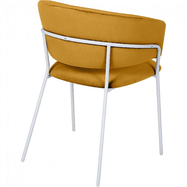Стул кухонный Даксон горчичный велюр/белый - Вид 4