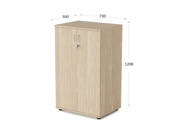 UNITY РШ3С-11Г ДУБ СОНОМА Закрытый шкаф Прямой 730х550х1208 - Вид 1