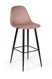 Стул барный TED, бархат бежевый 05 /опора конус - Фото предпросмотра