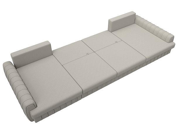 Диван П-образный Лига-057 НПБ Лонг Рогожка бежевый - Вид 9