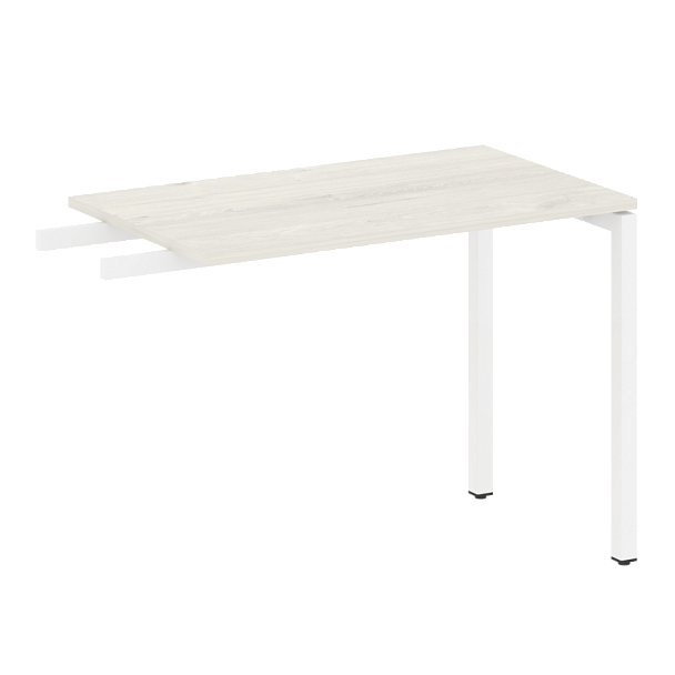 Metal System Quattro Приставной элемент на П-образном м/к 40БП.ПР-3 Дуб наварра/Белый металл 1000*600*750 - Вид 1
