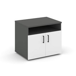 Стайл Проджект Тумба для оргтехники/сервисная SN.TS-001 Антрацит/Антрацит/Белый/Черный Ручки 796*600 - Фото предпросмотра