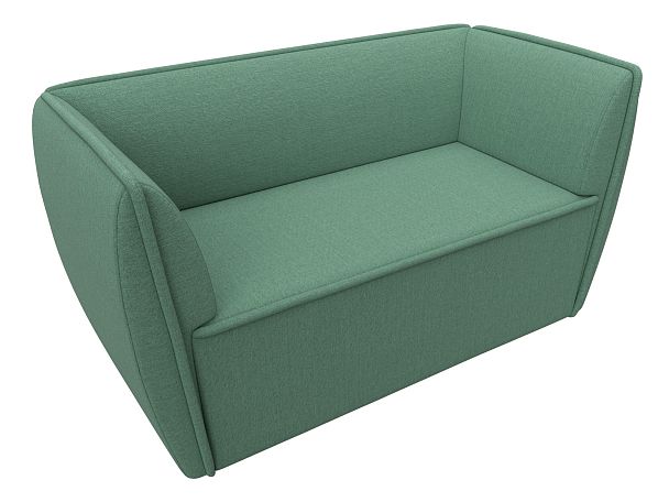 Диван кухонный прямой Бергамо 2-х местный Рогожка зеленый - Вид 5
