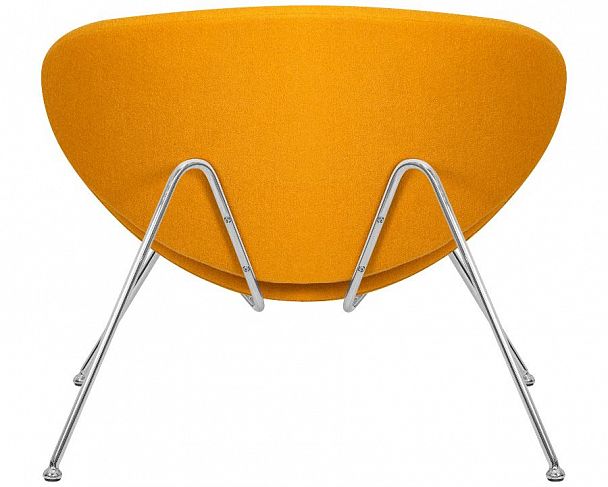 Кресло дизайнерское DOBRIN EMILY (желтая ткань AF13, хромированная сталь) - Вид 5