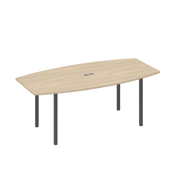Стол для переговоров 200 на каркасе DUE A4 А4 Б2 113 БП дуб скандинавский / металлокаркас антрацит - Вид 1