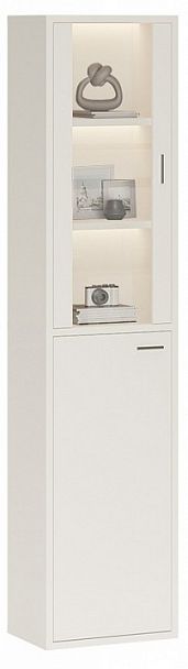 Шкаф-витрина Домино СУ(ш1в2)+1ФГ+1ФС Белый - Вид 2