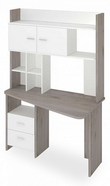 Стол компьютерный Нельсон Lite СКЛ-Трап120+НКЛХ-120 НБЕ ПРАВ Белый/Нельсон правый - Вид 1