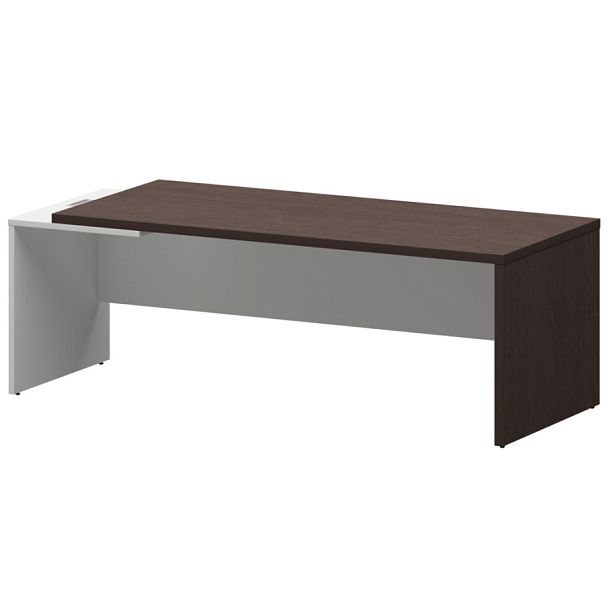 Стол руководителя левый KZ-22L Дуб венге/Белый 2200x900x750 Кортез - Вид 1