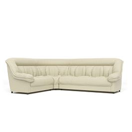 Диван угловой 2У3 Эдельвейс Ed/2y3 экокожа светло-бежевая CN1112 - Фото предпросмотра