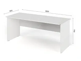 UNITY PС8-18 БЕЛЫЙ Офисный стол прямоугольный Прямой 1800х800х750 - Фото предпросмотра