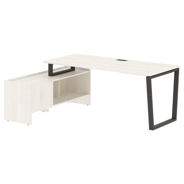 Стол с тумбой EVCT 19814 Ясень Траун/Мокко 1960х1400х750 EDIS - Вид 1