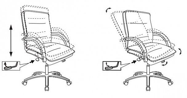 Кресло руководителя T-9927SL-LOW черный кожа низк.спин. крестовина металл хром - Вид 7