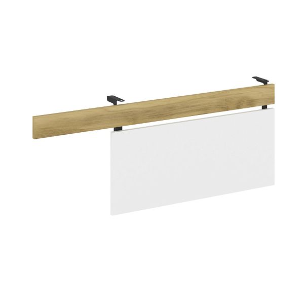 Concept Царга стола с опорной тумбой CN.CST-003 Дуб Винченцо/Белый Бриллиант/Металл Черный 1230*18*458 - Вид 1