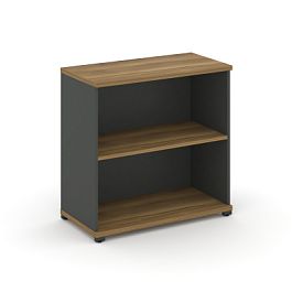 Concept Стеллаж 1 широкая секция, 2 ниши CN.STS.E-210 Сандал Янтарный/Антрацит/Металл Антрацит 836*420*818 - Фото предпросмотра