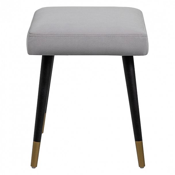 Табурет Kongsberg, велюр серый, ножки черные - Вид 3
