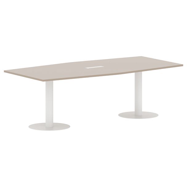 Конференц стол ПРГ-4 Мокачино/Белый 2400х1200х750 - Вид 1