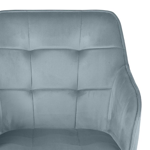 Кресло поворотное Мони, Confetti dusty blue/белый - Вид 9