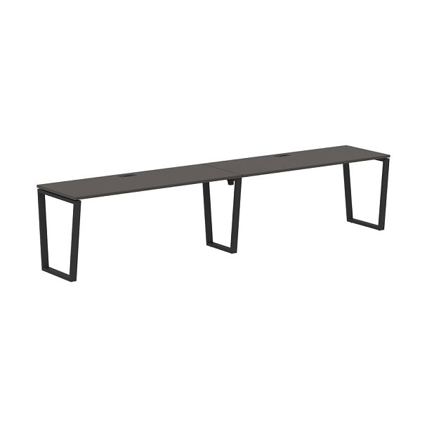 Стол 2-х местный EVWST 3567 Мокко/Черный 3526х670х750 EDIS - Вид 1