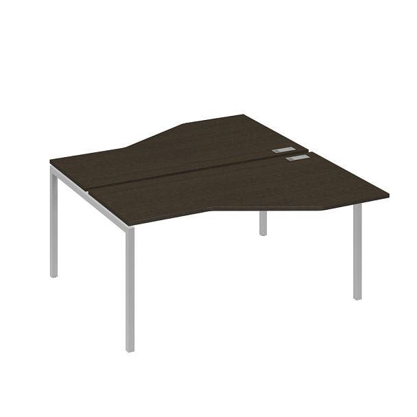 Рабочая станция опоры DUE столы Техно (2х160) A4 А4 Б2 188 БП венге / металлокаркас серый - Вид 1