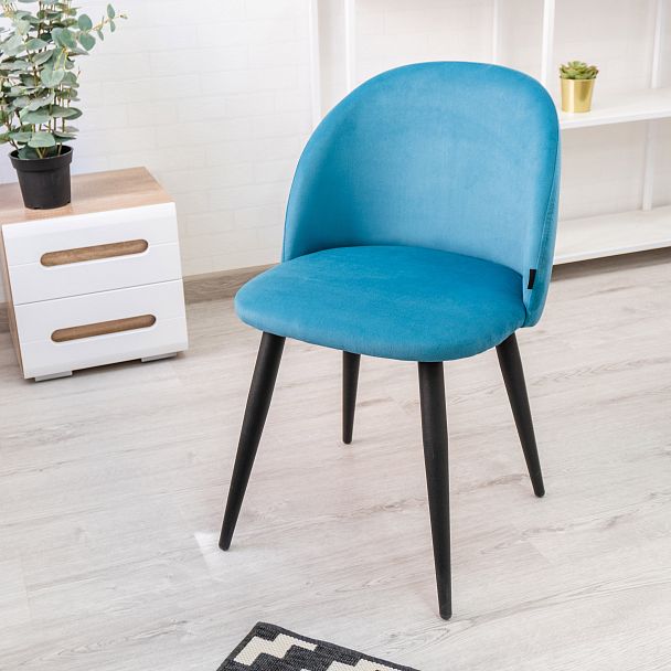 Стул Solar, голубой шенилл - Вид 4