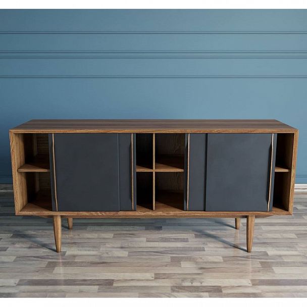 Комод 4 дверки "Bruni Black" BR-23 - Вид 2